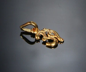 HANDMADE SOLID 18K GOLD BEAD CHARM INDIA - EXOTIC - Picture 1 of 1