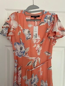 French Connection Faux Wrap Floral Maxi Dress Size UK 10 - Picture 1 of 10
