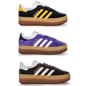 Adidas Gazelle Bold tre strati Q pannello platform nero bianco donna UK 3 - 8 - Foto 1 di 20