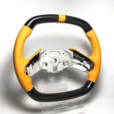 Anillo de carbono Chevrolet Corvette C8 volante cuero tostado natural 20~ climatizado Foto 1 de 4