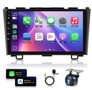 2G+64G 9" 2 DIN Car Stereo Radio Android Carplay FOR 2007-2011 HONDA CR-V. NEW! - Picture 1 of 2