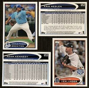 (VA) 2012 Topps Baseball Singles Updates **Select**Your Cards*MN-MT+ to Mint🔽