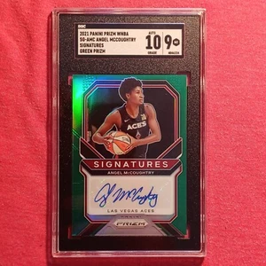 Panini Prizm WNBA 2020-2021 - Angel McCoughtry Green Auto SG-AMC - SGC 10 9 - Picture 1 of 2