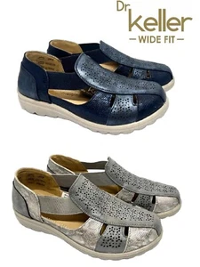 Sandalias de vestir de verano Dr Keller de cuña baja para mujer talla E ancha - Imagen 1 de 3
