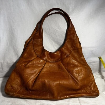 Bolsa de ombro feminina Sigrid Olsen couro marrom estilo hobo - Imagem 1 de 4