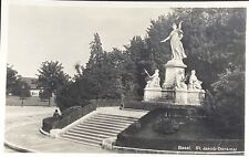 Set Of 2 Historic Postcards Basel CH Monuments, St. Jacob & Strassburger Denkmal