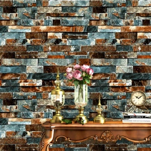 0.53 m x 9.5 m Roll , 3D wallpaper . Retro Culture Marble Tile Wallpaper - Picture 1 of 2