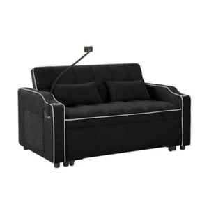 1 Versatile Foldable Sofa Bed in 3 Lengths, Adjustable Back and with USB Port - Picture 1 of 9