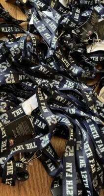 Seattle Seahawks NFL The 12th Fan Breakaway Lanyard Keychain Ring Clip New Tag - Image 1 of 2