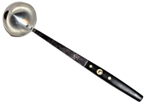 EKCO Flint Arrowhead Soup Ladle Stainless Steel Dark Wood Handle 4 Ounces 14" - Picture 1 of 3