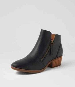 Diana Ferrari Zoner Black Natural Double Zip Up Supersoft Ankle Boot Women - Picture 1 of 6