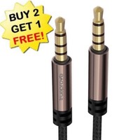 🔥TrueProve® PRO 3.5MM Aux Cable Male to Male Audio Input Extension TRRS Stereo