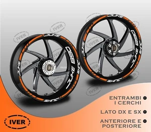 Adesivi cerchi moto ktm duke 890 naked arancione nero - Bild 1 von 2