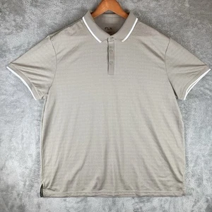 FLX Polo Mens Size XXL Silver White Urban Commuter Short Sleeve Golf - Picture 1 of 8