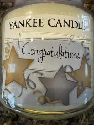 Vela Yankee rara parabéns!  Apenas 2 outros no eBay 14,5 oz! - Imagem 1 de 4