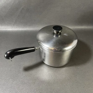 Vintage Revere Ware 3 Quart dreilagige Soßenpfanne Topf mit Deckel 88-A - Bild 1 von 6