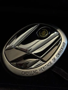 Vintage Cadillac Heritage of Ownership for Grille Badge in Velvet Case Medallion - Picture 1 of 10