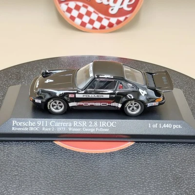 MINICHAMPS 1/43 Porsche 911 Carrera RSR 2.8 IROC Riverside 1973 400736304 - Image 1 of 4