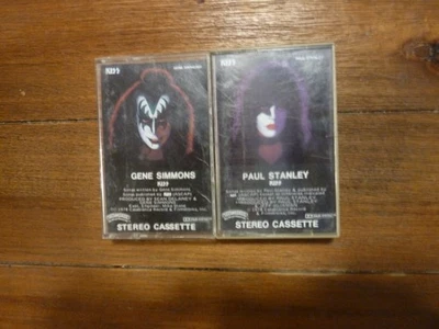 KISS GENE SIMMONS AND PAUL STANLEY SOLO ALBUM CASSETTE TAPES VINTAGE VERY GOOD - Image 1 of 4