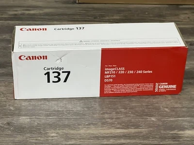 Cartucho genuino Canon 137 tóner para impresora láser - negro *NUEVO SELLADO* Foto 1 de 4