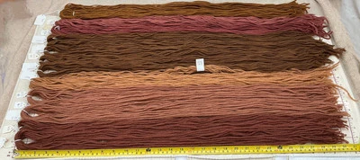 Brown Fawn Persian Tapestry Needlepoint Wool Yarn Destash Sampler 15 pc lot - Image 1 of 4