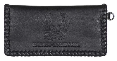 Harley-Davidson Men's Ride Free Trucker Leather Wallet w/RFID Protection - Black - image 1 of 2