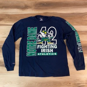 Jansport Notre Dame Fighting Irish 42 Long Sleeve Shirt Mens Large Navy Athletic - Picture 1 of 8