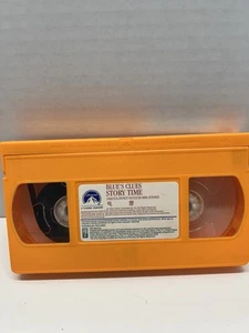 Blues Clues Story Time VHS 1998 Play Along With Blue Nick Jr Orange No Case - Imagen 1 de 2