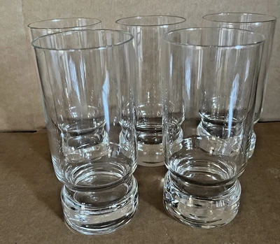 5 vasos de barra pesados Crown Corning vintage, hechos en Australia Foto 1 de 4