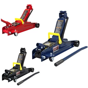 2.5 Ton Low Profile Floor Jack Heavy Steel Hydraulic Jack w/ Single Piston Pump - Foto 1 di 14