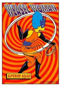 WEASEL WOMAN 1994 Skybox The Simpsons Series 2 SUPERIOR SQUAD #R9 nsc2 - Picture 1 of 2