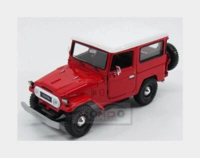 1:24 MOTORMAX Toyota Fj40 Land Cruiser Hard-Top Closed 1980 Red White MTM79323RW - Immagine 1 di 2