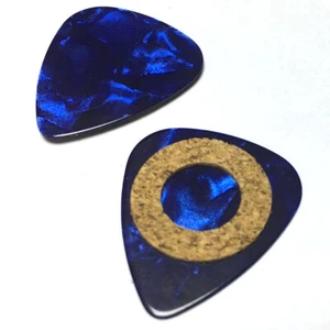 Lote de 50 púas de guitarra de celuloide azul perla 0,71 mm 0,96 mm con anillo de cojín - Imagen 1 de 5