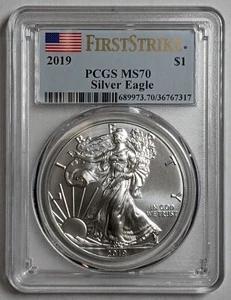 2019 American Silver Eagle PCGS MS70 First Strike - Picture 1 of 5