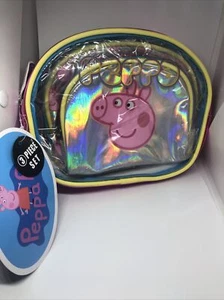 Peppa Pig 3-teiliges Taschenset Make Up Federmäppchen kleine Aufbewahrung - Bild 1 von 5