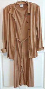 Vestido y chaqueta Nina Piccalino 2 piezas sin mangas talla 16 sensación "gamuza" vintage - Imagen 1 de 12