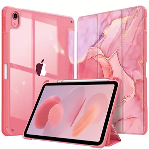 Case for iPad (A16) 11th Gen/iPad 10th Gen Clear Back Shell Smart Stand Cover - Picture 1 of 34