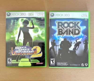 Dance Dance Revolution Universe 2 & Rock Band Microsoft Xbox 360 Video Games - Image 1 of 3