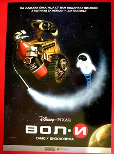 WALL·E 2008 WALT DISNEY ROBOT RARO POSTER FILM SERBO CIRILLICO - Foto 1 di 1