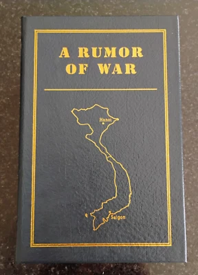 A RUMOR OF WAR by PHILIP CAPUTO, EASTON PRESS LEATHER HARDCOVER - VIETNAM MEMOIR - Image 1 of 4