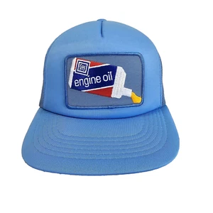 Sombrero de camionero vintage GM Engine malla de aceite gorra Snapback azul espuma ajustable - Imagen 1 de 9