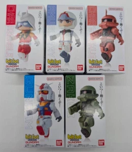 Bandai bit lot Bitlot Mobile Suit Gundam Zaku II Amuro Ray Char Aznable Set of 5 - Picture 1 of 8