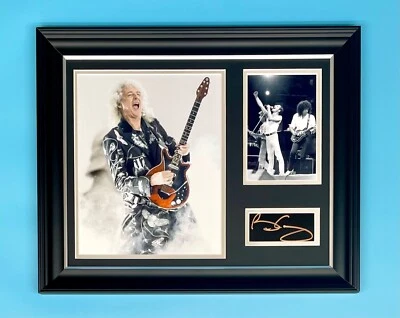 Brian May Signed Photo Framed & COA Autograph Music Memorabilia Queen Poster - Image 1 of 4