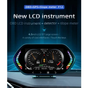 Car OBD2+GPS HUD Gauge Digital Head Up Display Speedometer Turbo Alarm Temp Kit - Bild 1 von 11