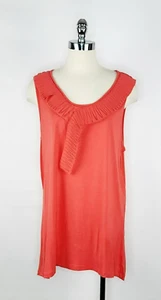 Design History Coral Ruffled Scoop Neck Sleeveless Blouse Women's 2X - Picture 1 of 7