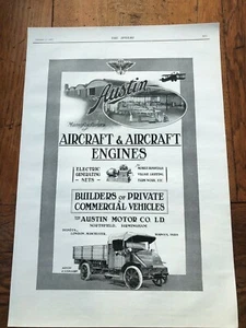 ww1 full page advert print ! austin - aircraft and aircraft engines  - Picture 1 of 4