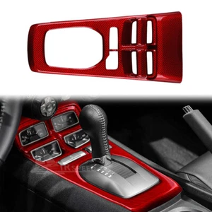 Red Gear Shift Console Cover HARD Carbon Fiber Automatic For Camaro 2010-2015 - Imagen 1 de 6