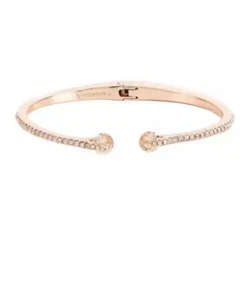 2014 Givenchy Rose Gold Silk Pave Crystal Hinged Cuff Bracelet $48.00 (NWT - Picture 1 of 4