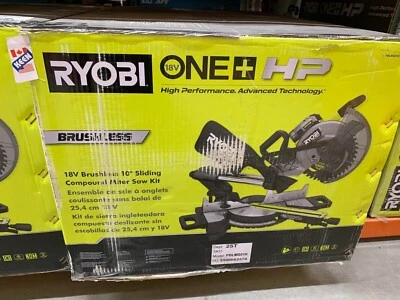 RYOBI CANADA 18V Brushless Cordless 10" Mitre Saw Kit w/4.0 HP Battery Charger - Image 1 of 4