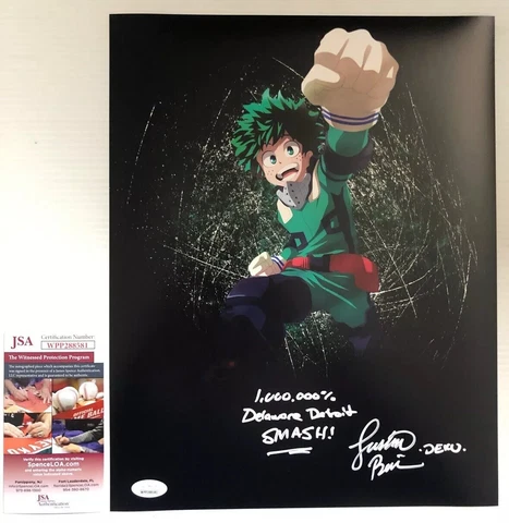 Justin Briner Signed Autographed 11x14 Photo DEKU My Hero Academia JSA COA 7 Cover